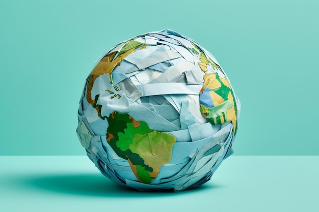 A globe with a map of the world on it