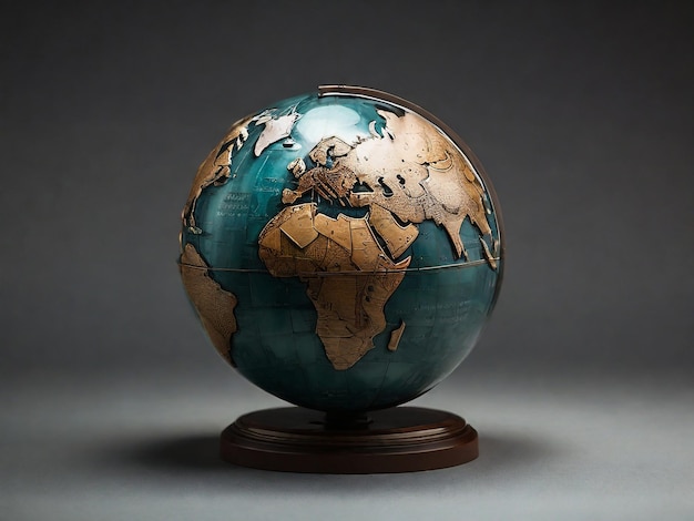 a globe with a map of the world on it