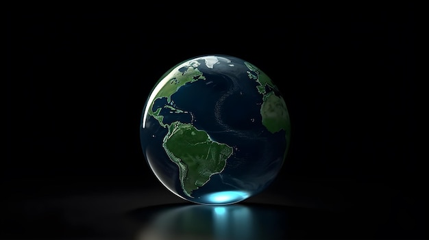 A globe with the planet earth on it