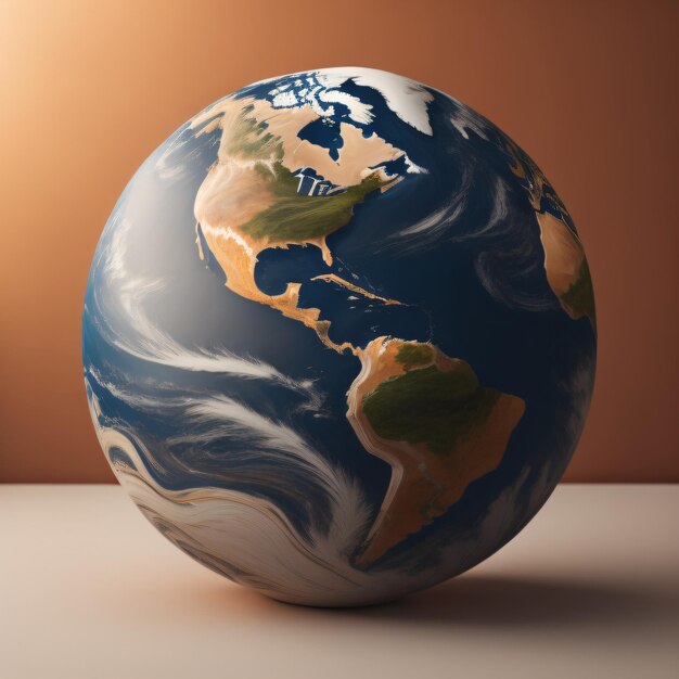 A globe with the word earth on it