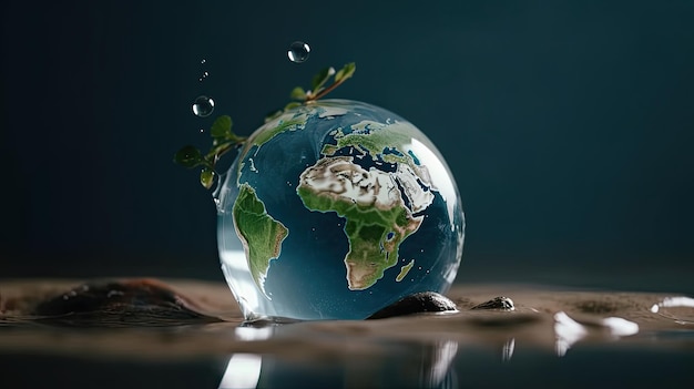 A globe with the word earth on it