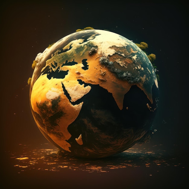 A globe with the word europe on it