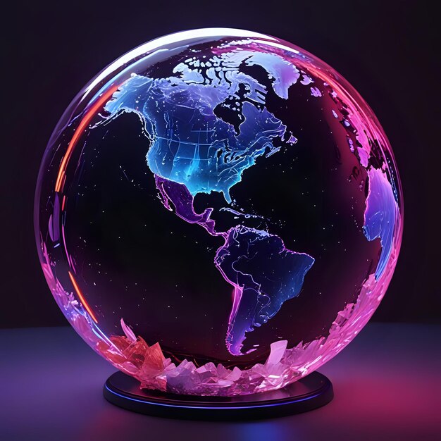 a globe with the world map on it