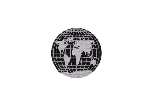 globe world map isolated on white background