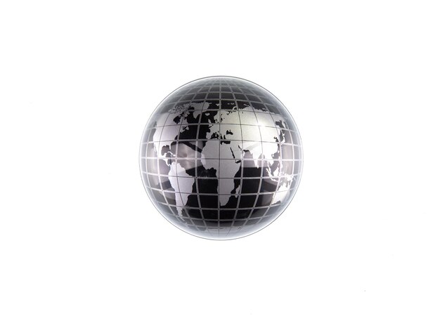 globe world map isolated on white background