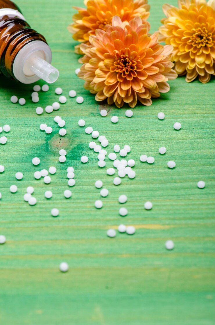 Photo globules with flowers