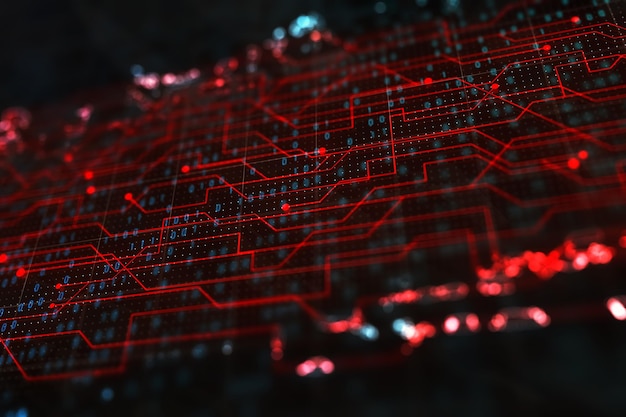 Gloeiende circuitachtergrond
