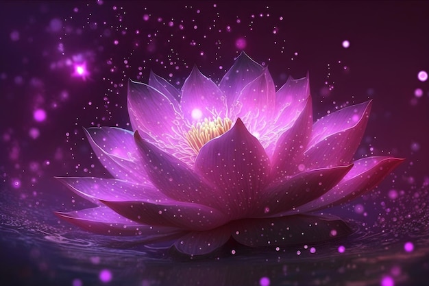 Gloeiende paarse lotus achtergrond