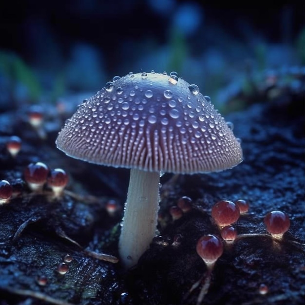 gloeiende paddenstoelen