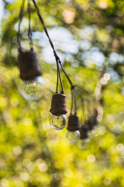 gloeilampen hangen