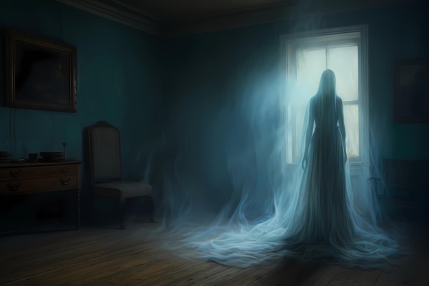 Premium AI Image | gloomy ghosts in the room