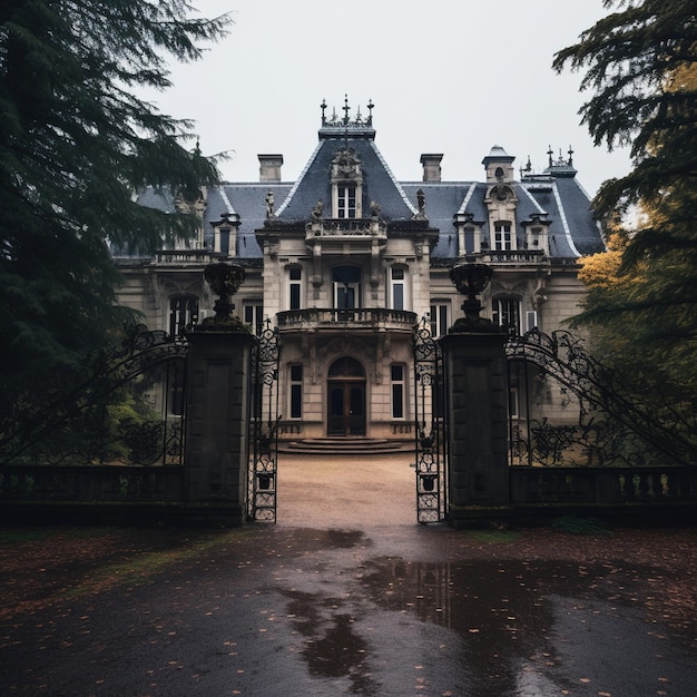 Gloomy mansion with a dark past