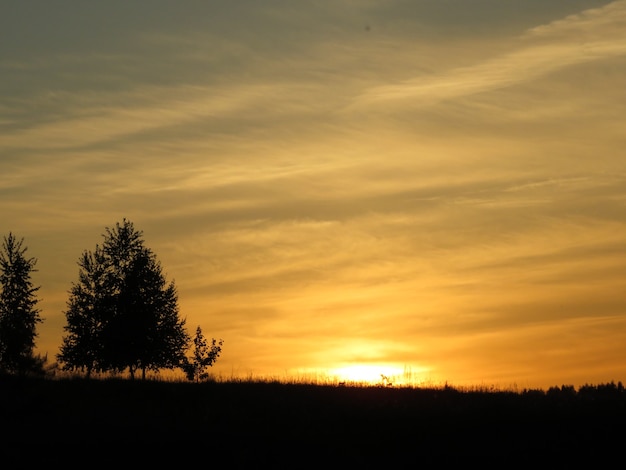 暗い熱帯の夕日