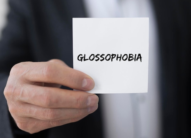 Glossophobia word fear and phobia of public speaking