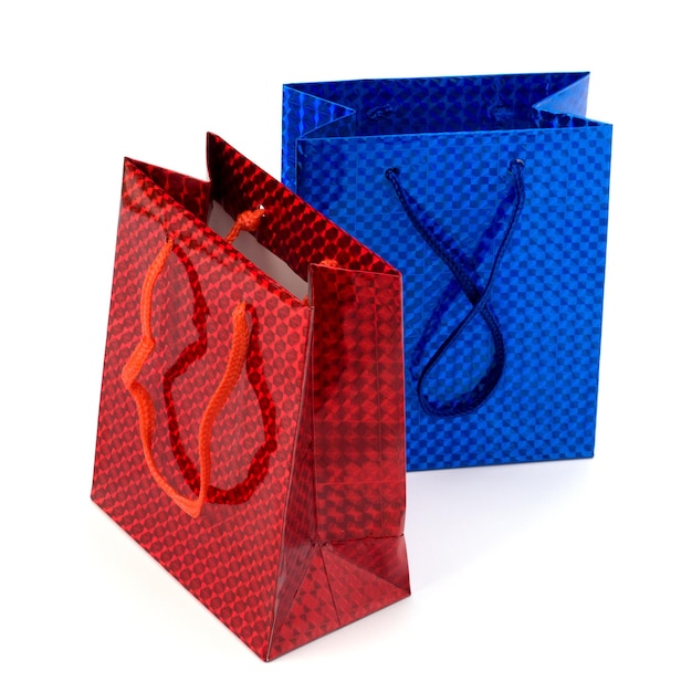 Glossy festive gift bags