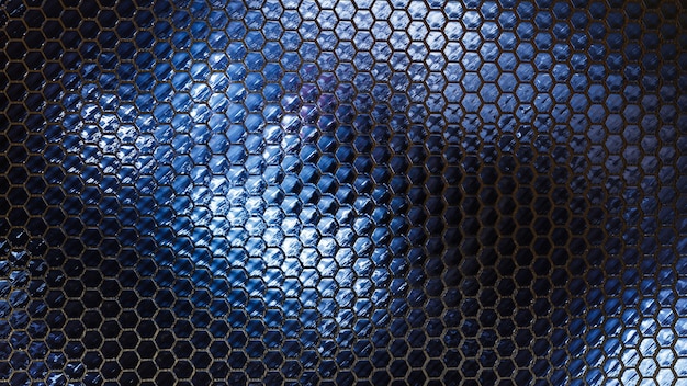 Glossy hexagonal background texture