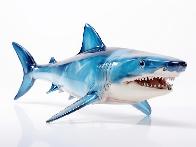 A glossy plastic shark