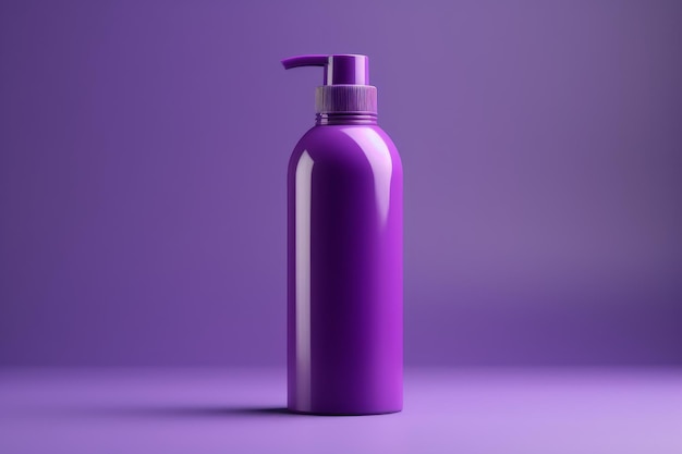輝く紫色の化品のボトル アイを生成する