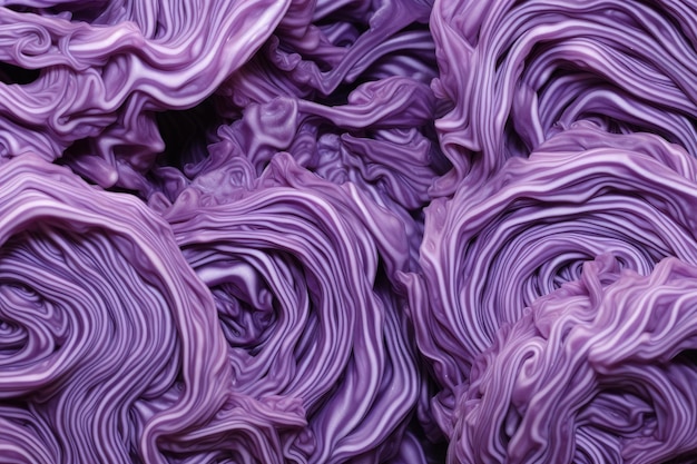 Glossy Red cabbage closeup Generate AI