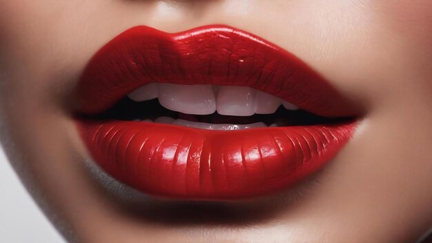 Glossy red lipstick background texture smudged