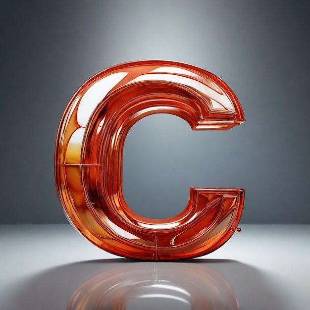 Glossy amp shiny3D letter C