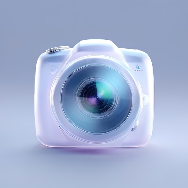 Фото Глянцевая стилизованная стеклянная икона фотосъемки камерой