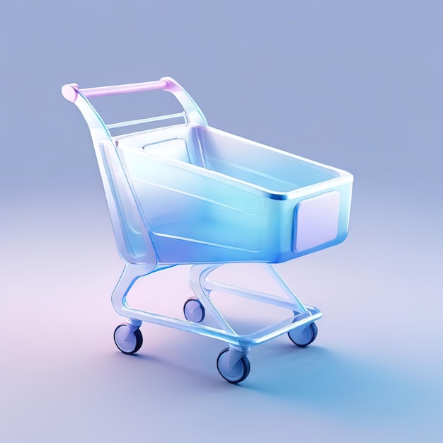 Фото Блестящая стилизованная стеклянная икона shopping trolley shopping cart trolley cart онлайн покупка
