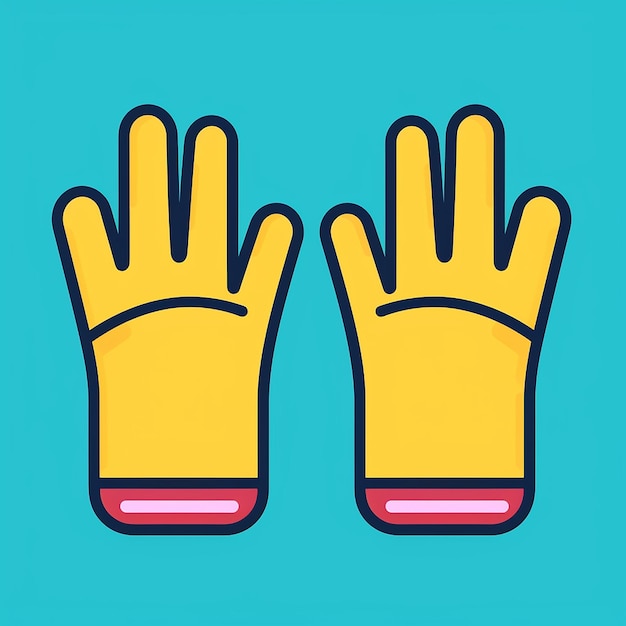 Photo gloves_modern_line_icon_vector_line_art_cuteicon_desi