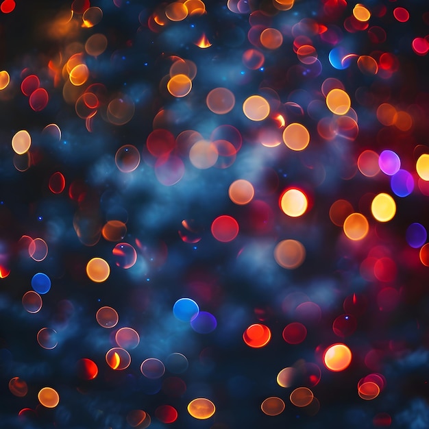Glow Dark Blurred Christmas Lights Background