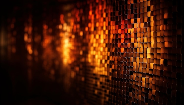 Glowing abstracte patroon verlicht levendige nachtclub achtergrond met futuristisch ontwerp gegenereerd door kunstmatige intelligentie