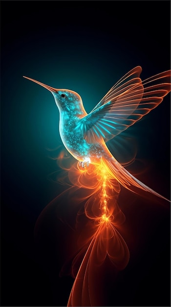 Glowing birds