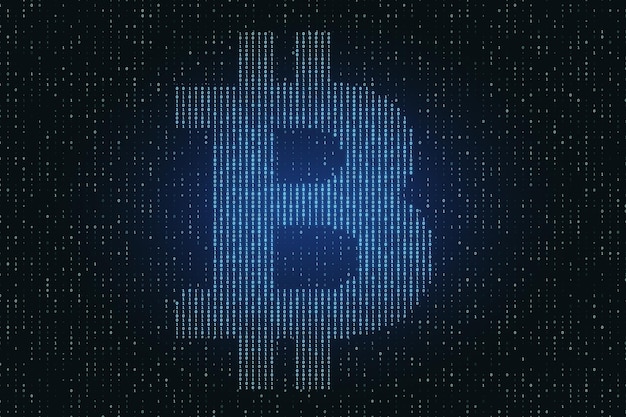 glowing bitcoin background