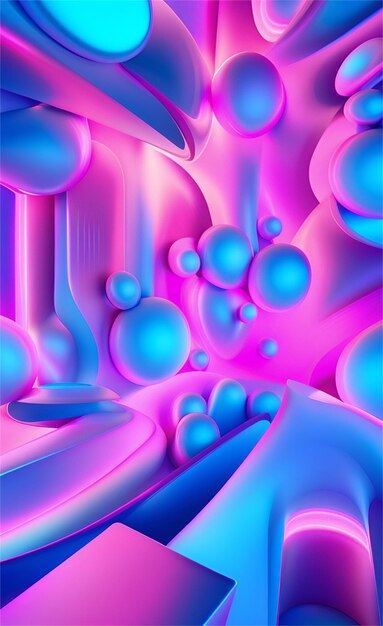 Glowing blue and pink abstract background