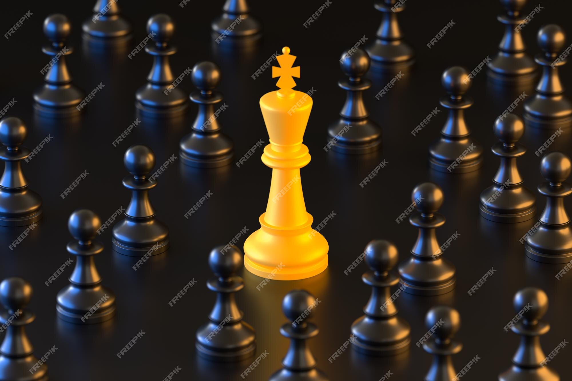 Black And Blue Chess Board With Neon Light Background, 3d Render