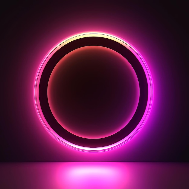 Glowing circle neon