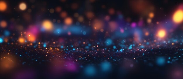Glowing Colorful Particles Kleuren Abstract Bokeh achtergrond Trending Bokeh Lights Grafisch ontwerp