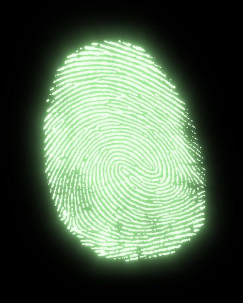 Photo glowing fingerprint