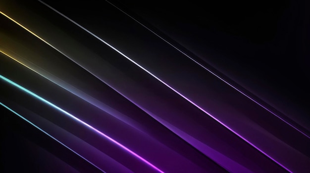 Glowing futuristic lines in the dark space Futuristic abstract background