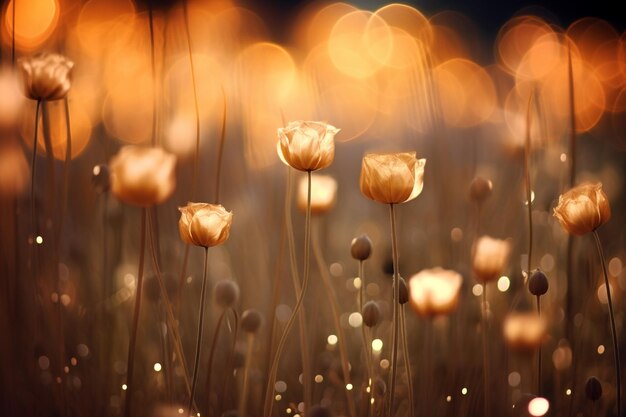 Glowing Gardens Gold Background photo