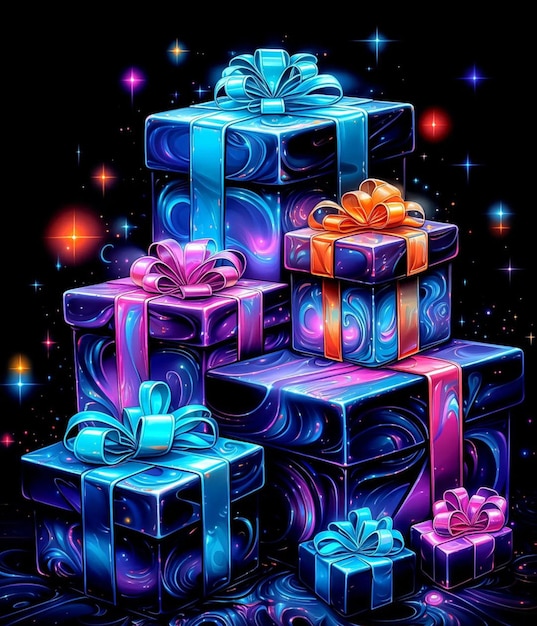 Glowing gift box