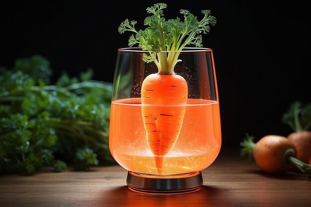 Glowing Glass of Carrot Pure Garden Symphony ar