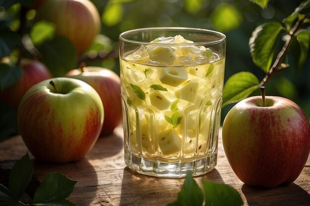 Glowing Glass of Orchard Apple Bliss