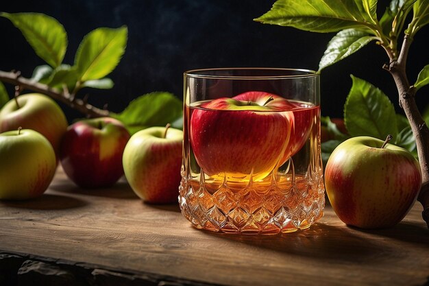 Glowing Glass of Orchard Apple Symphony