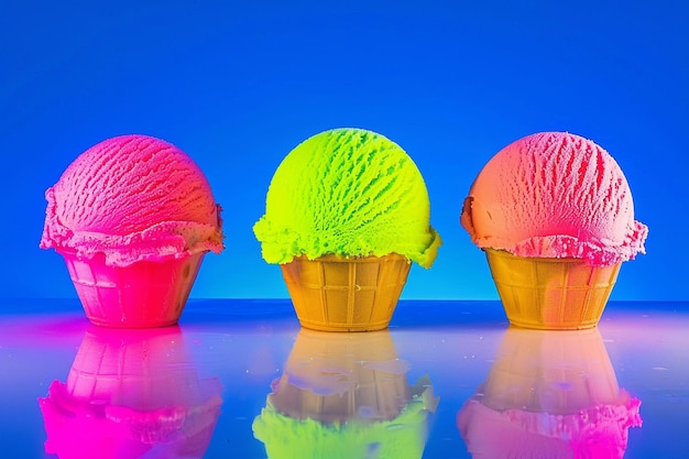 Glowing Goodness Neon Ice Cream Treat