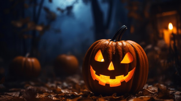 Glowing Halloween pumpkin Party horror fear