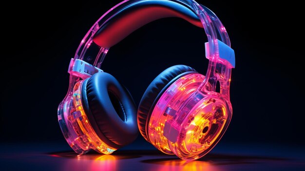 Glowing headphones illuminate the vibrant nightclub scene