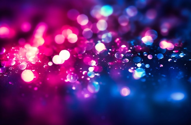 Glowing light bokeh christmas background