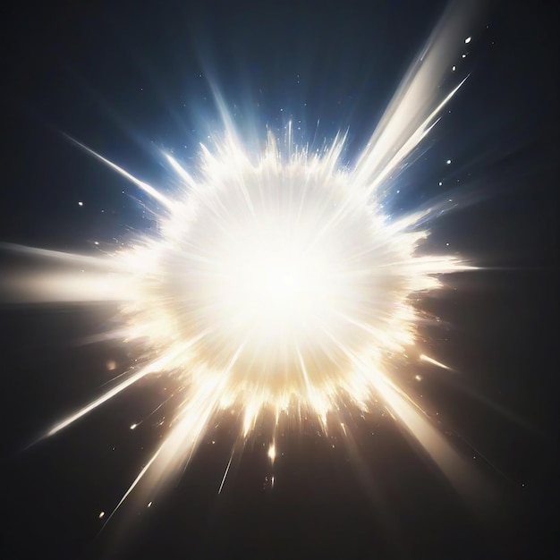 Photo glowing light burst explosion