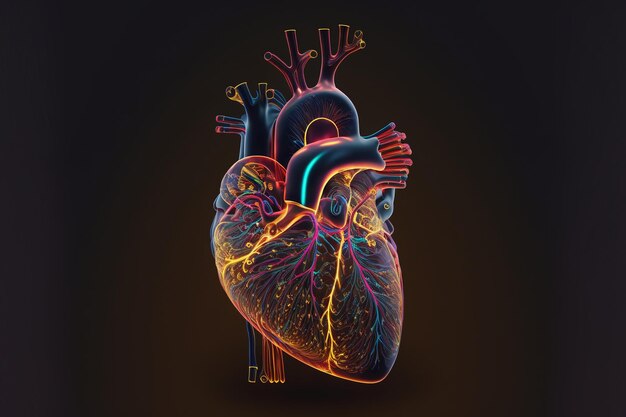 An Animated Human Heart That S Inside The Body Background 3d Rendering Red  Robotic Heart With Wires On Blue Background Hd Photography Photo  Background Image And Wallpaper for Free Download