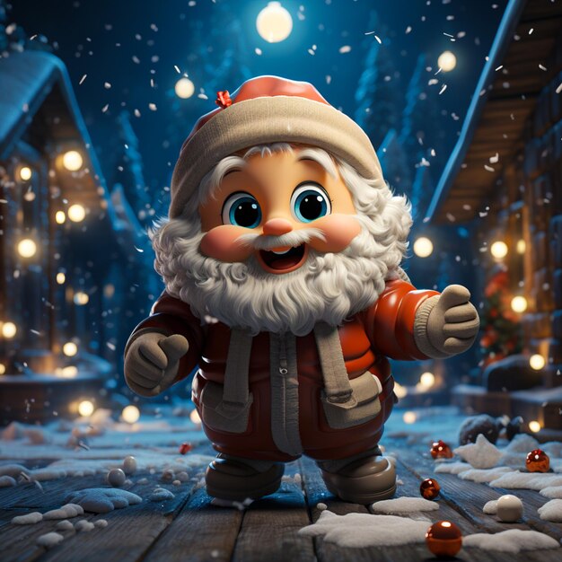 Glowing Magic Santa Cloth gegenereerd door AI